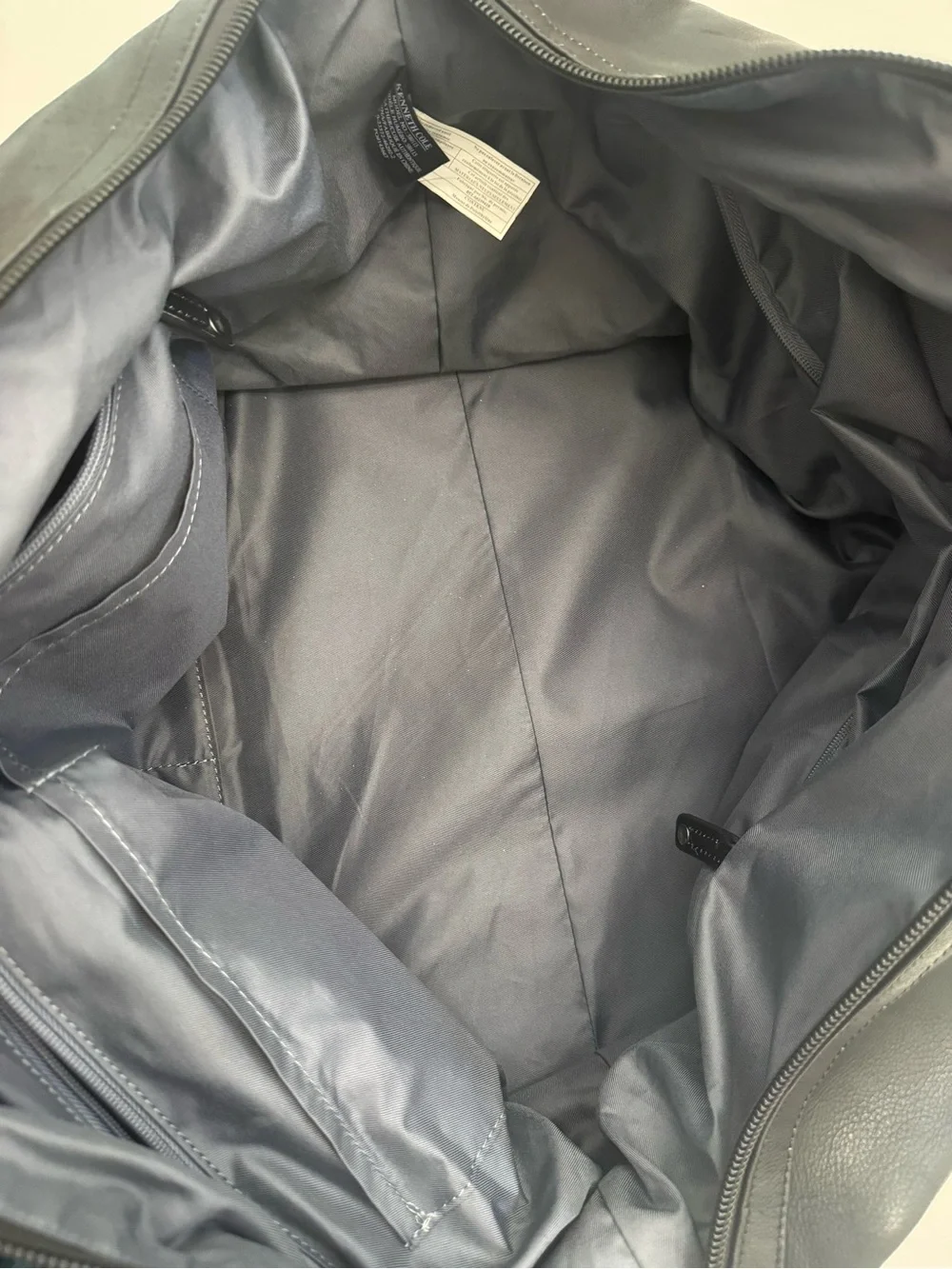 Kenneth Cole Black Leather Duffel Bag
